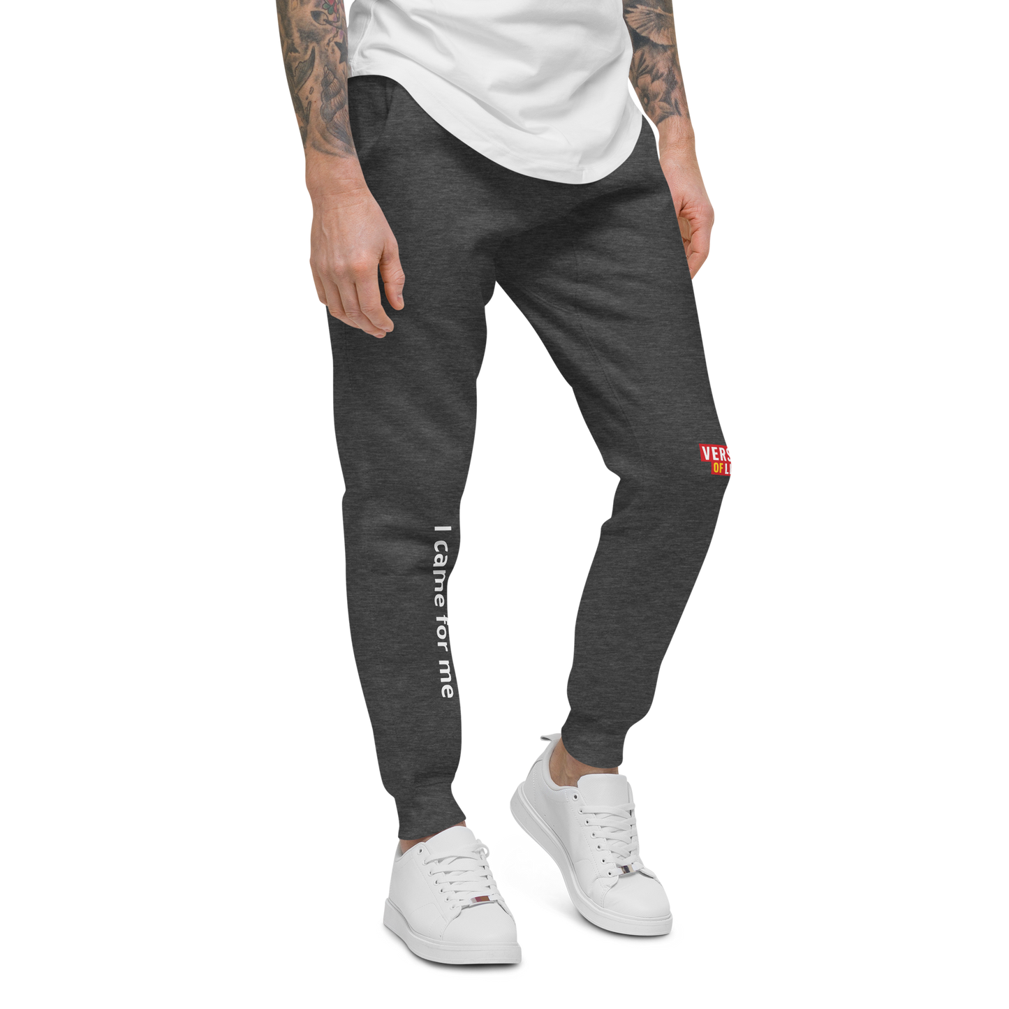 Verses of Life Unisex Fleece Sweatpants – “I came for me” (Dark Color Edition) image 7
