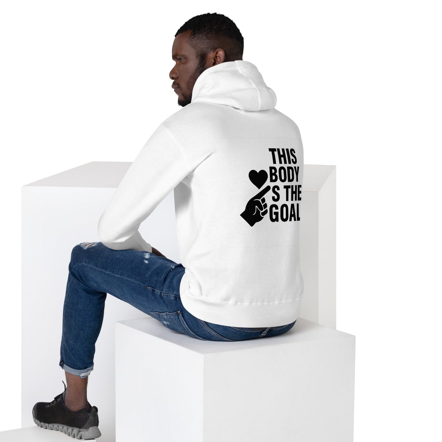 Unisex Hoodie This body is the goal LIGHT - S, White image