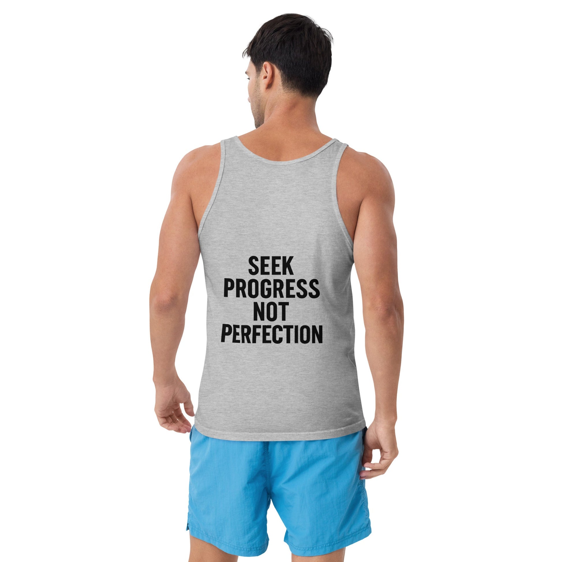 Verses of Life Classic Tank – “Seek Progress Not Perfection” (Light Color Edition) - XL, Athletic Heather image
