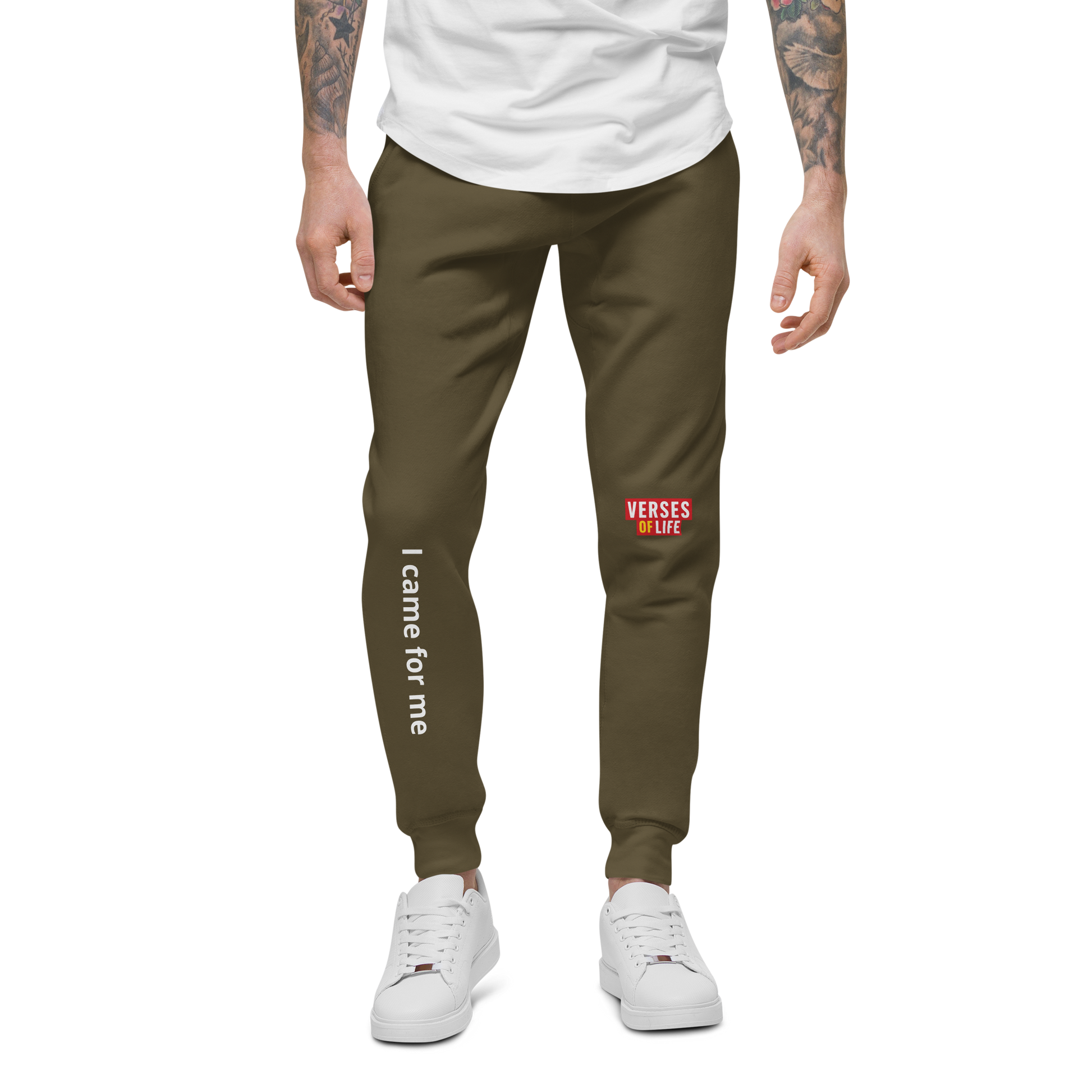 Verses of Life Unisex Fleece Sweatpants – “I came for me” (Dark Color Edition) image 10