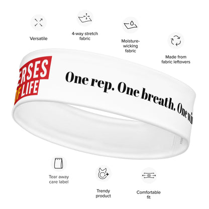 Verses of Life Unisex Headband – “One Rep. One Breath. One Win.” image 5