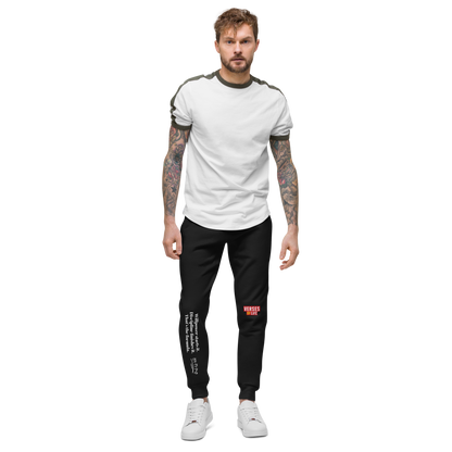 Verses of Life Fleece Sweatpants – “Willpower Starts It. Discipline Finishes It.” Dark Edition image 1