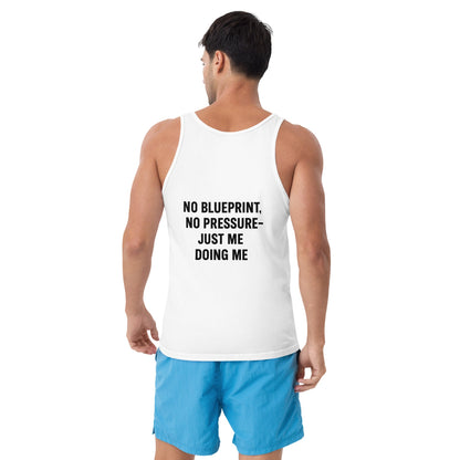 Verses of Life Classic Unisex Tank – “No Blueprint. No Pressure. Just Me Doing Me.” (Light Color Edition) - XL, White image