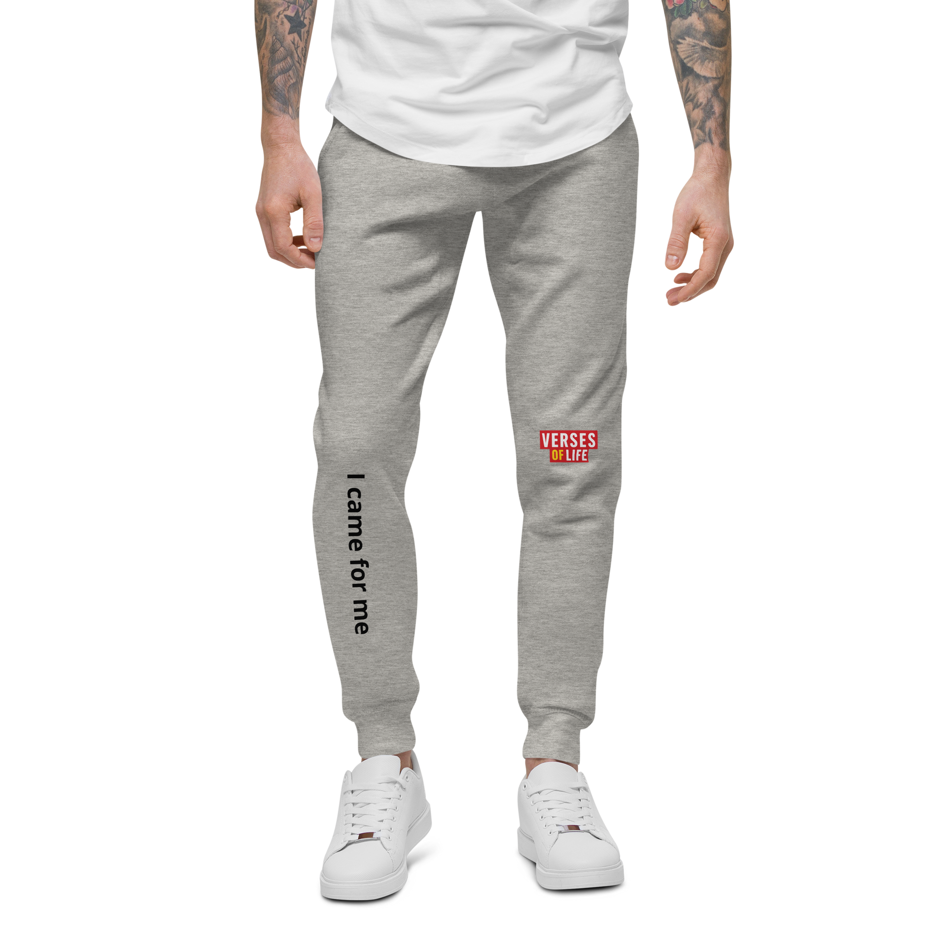 Verses of Life Unisex Fleece Sweatpants – “I came for me” (Light Color Edition) image 3