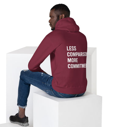 Unisex Hoodie Less comparison. More commitment. dark - 2XL, Maroon image