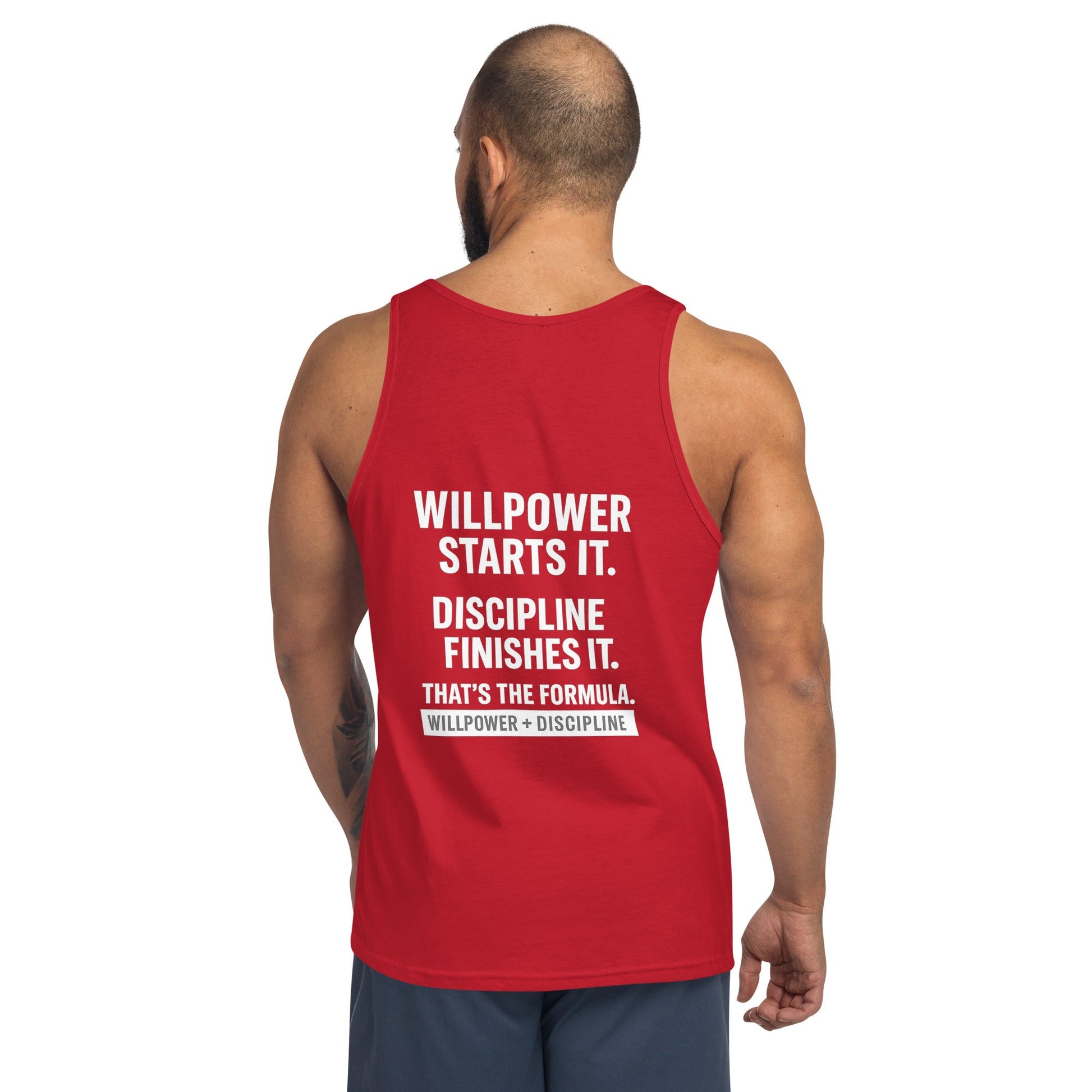 Verses of Life Classic Unisex Tank – “Willpower Starts It. Discipline Finishes It. That’s the Formula.” (Dark Color Edition) image 14
