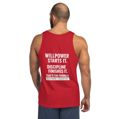 Verses of Life Classic Unisex Tank – “Willpower Starts It. Discipline Finishes It. That’s the Formula.” (Dark Color Edition) image 14