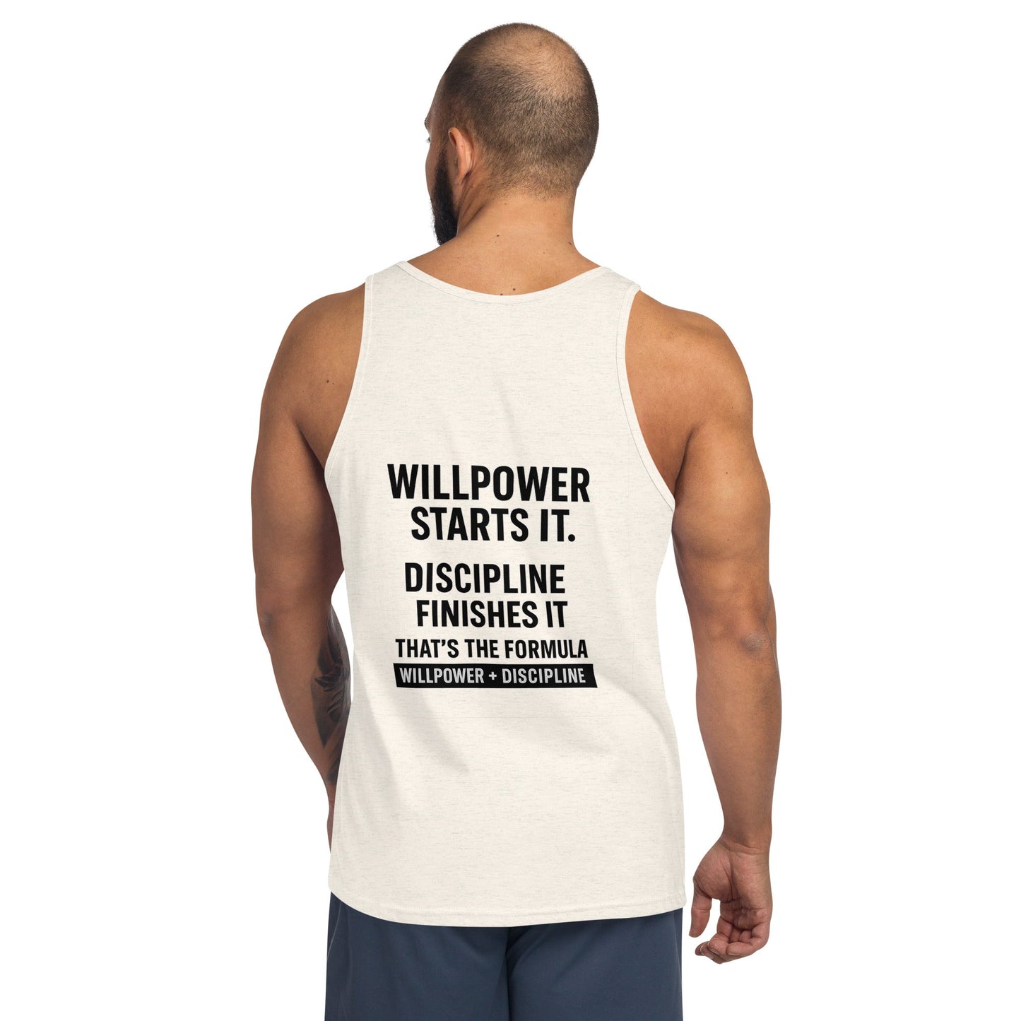 Verses of Life Classic Unisex Tank – “Willpower Starts It. Discipline Finishes It. That’s the Formula.” (Light Color Edition) image 10