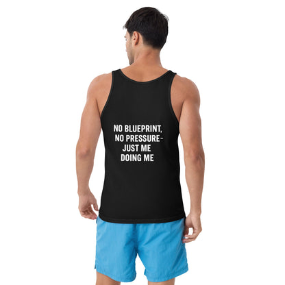 Verses of Life Classic Unisex Tank – “No Blueprint. No Pressure. Just Me Doing Me.” (Dark Color Edition) - 2XL, Black image
