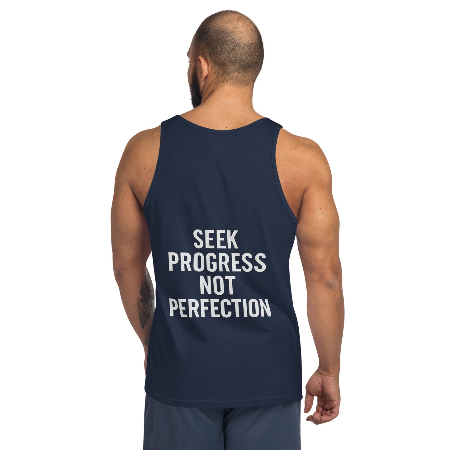 Verses of Life Classic Tank – “Seek Progress Not Perfection” (Dark Color Edition) image 17