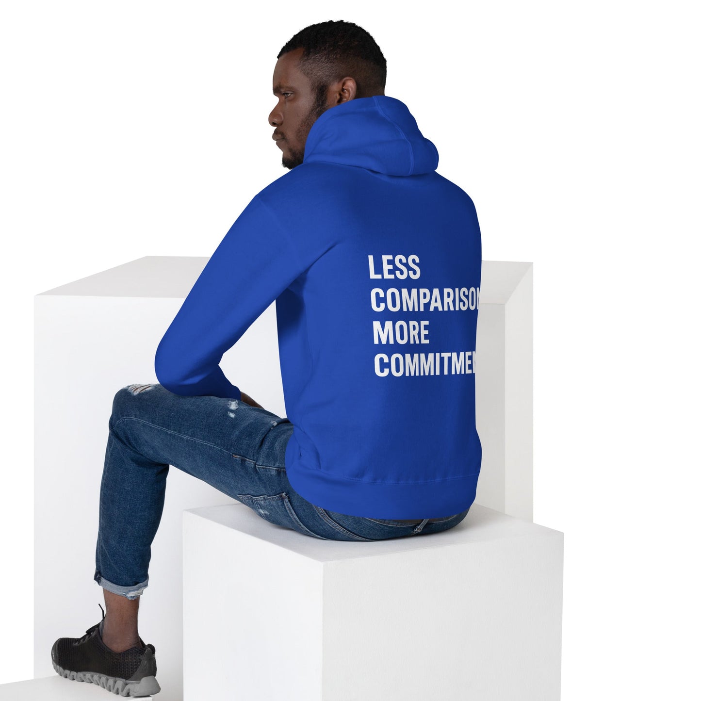Unisex Hoodie Less comparison. More commitment. dark image 10