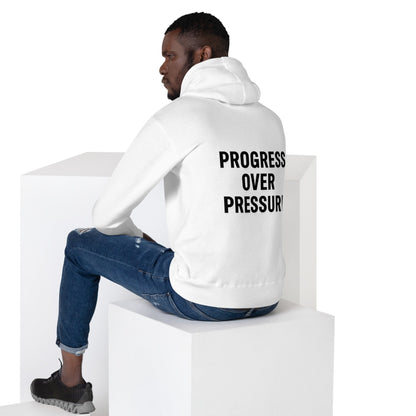 Unisex Hoodie Progress over pressure light - L, White image