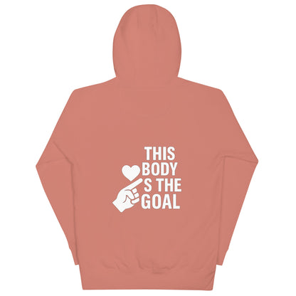 Unisex Hoodie Love the body, earn the strength  dark - 3XL, Dusty Rose image