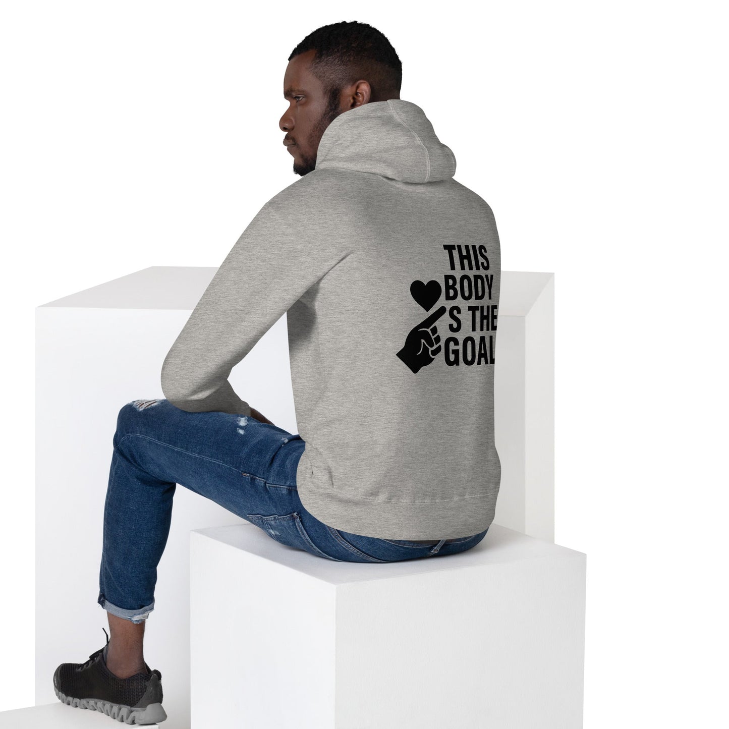Unisex Hoodie This body is the goal LIGHT - S, Carbon Grey image