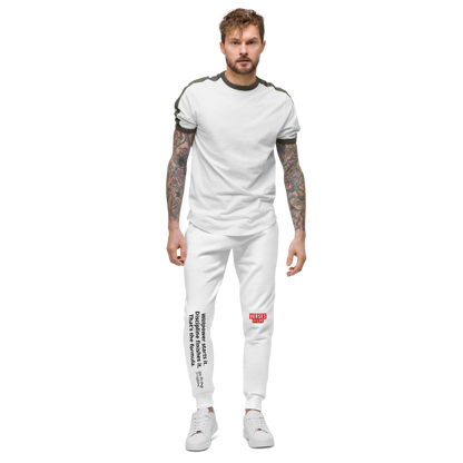 Verses of Life Fleece Sweatpants – “Willpower Starts It. Discipline Finishes It.” Light Edition image 7
