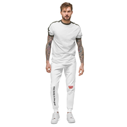 Verses of Life Fleece Sweatpants – “This Body Is the Goal” (Light Color Edition) image 0