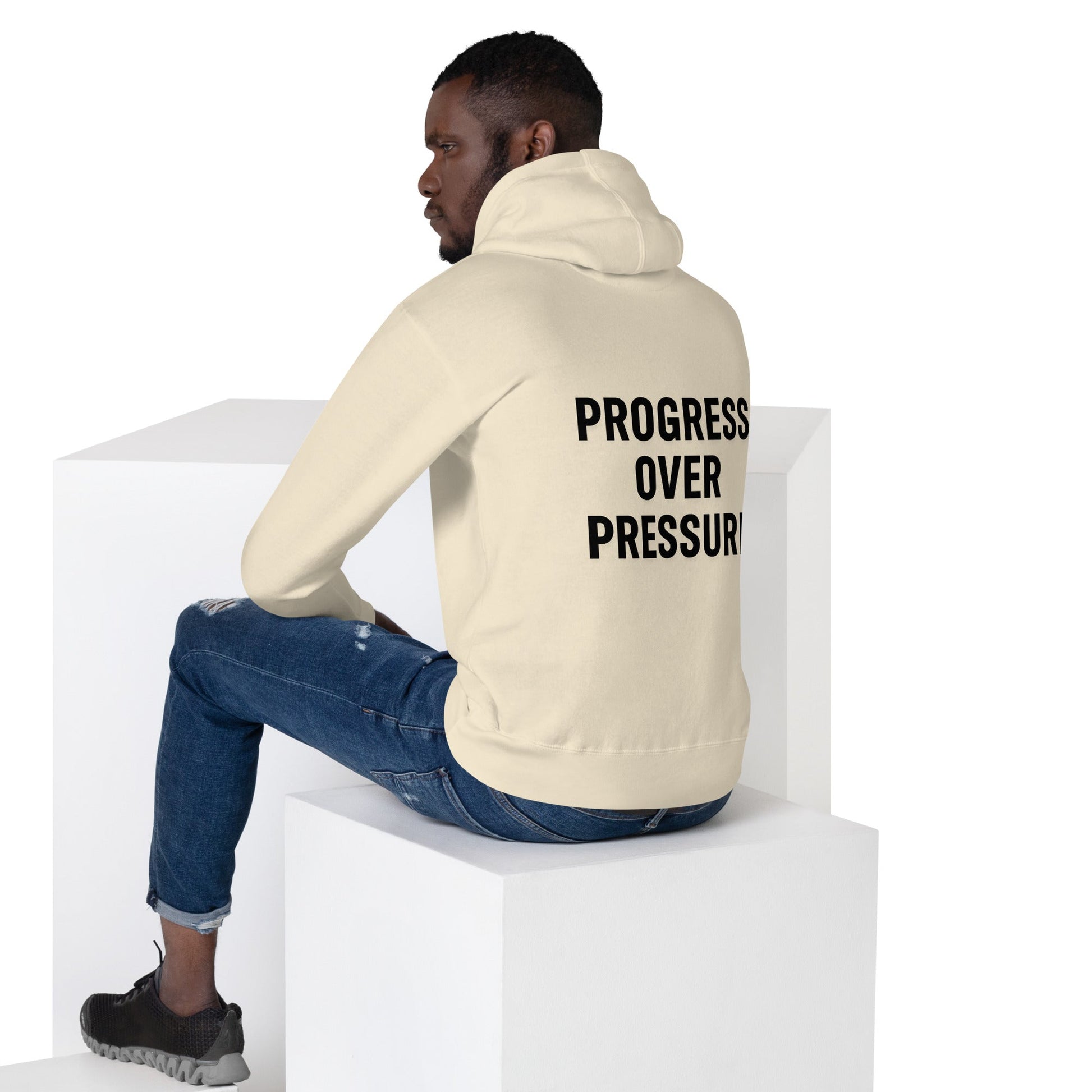 Unisex Hoodie Progress over pressure light - 3XL, Bone image