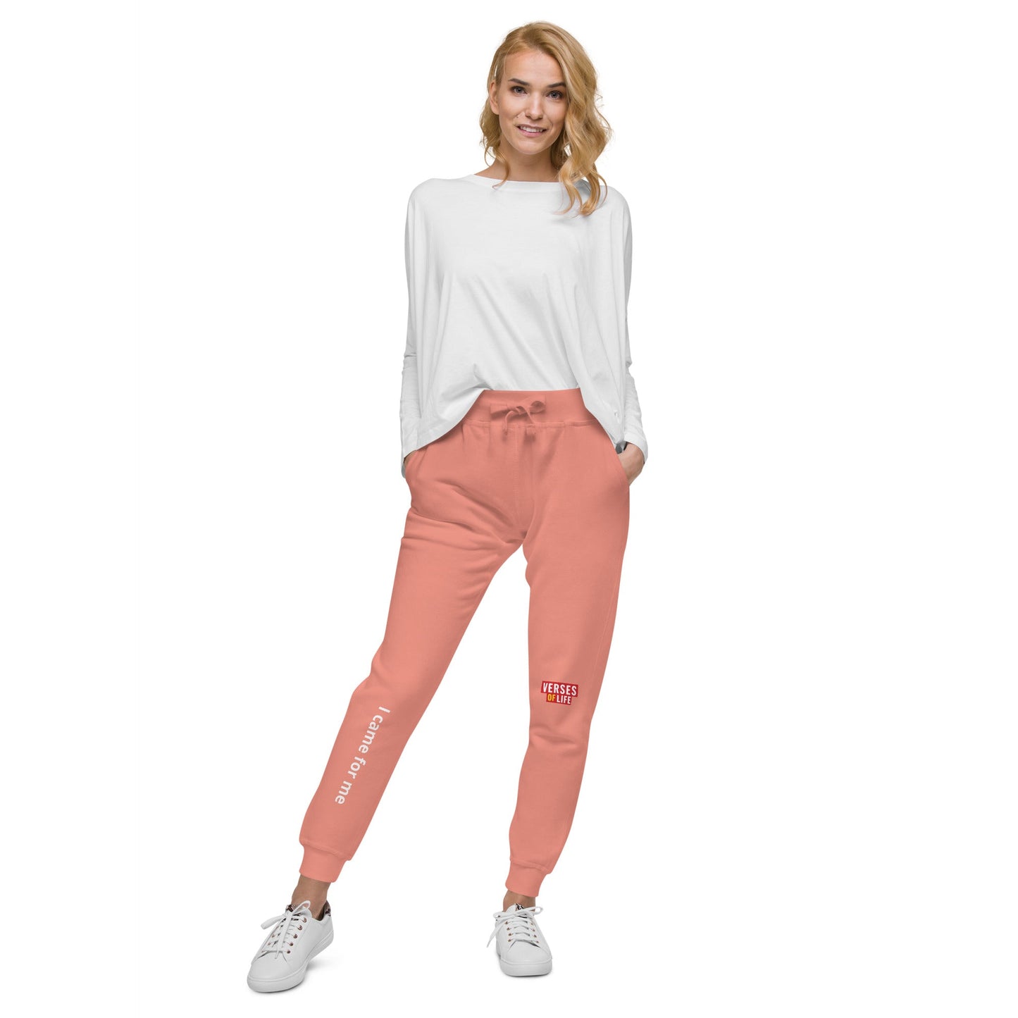 Verses of Life Unisex Fleece Sweatpants – “I came for me” (Dark Color Edition) image 18