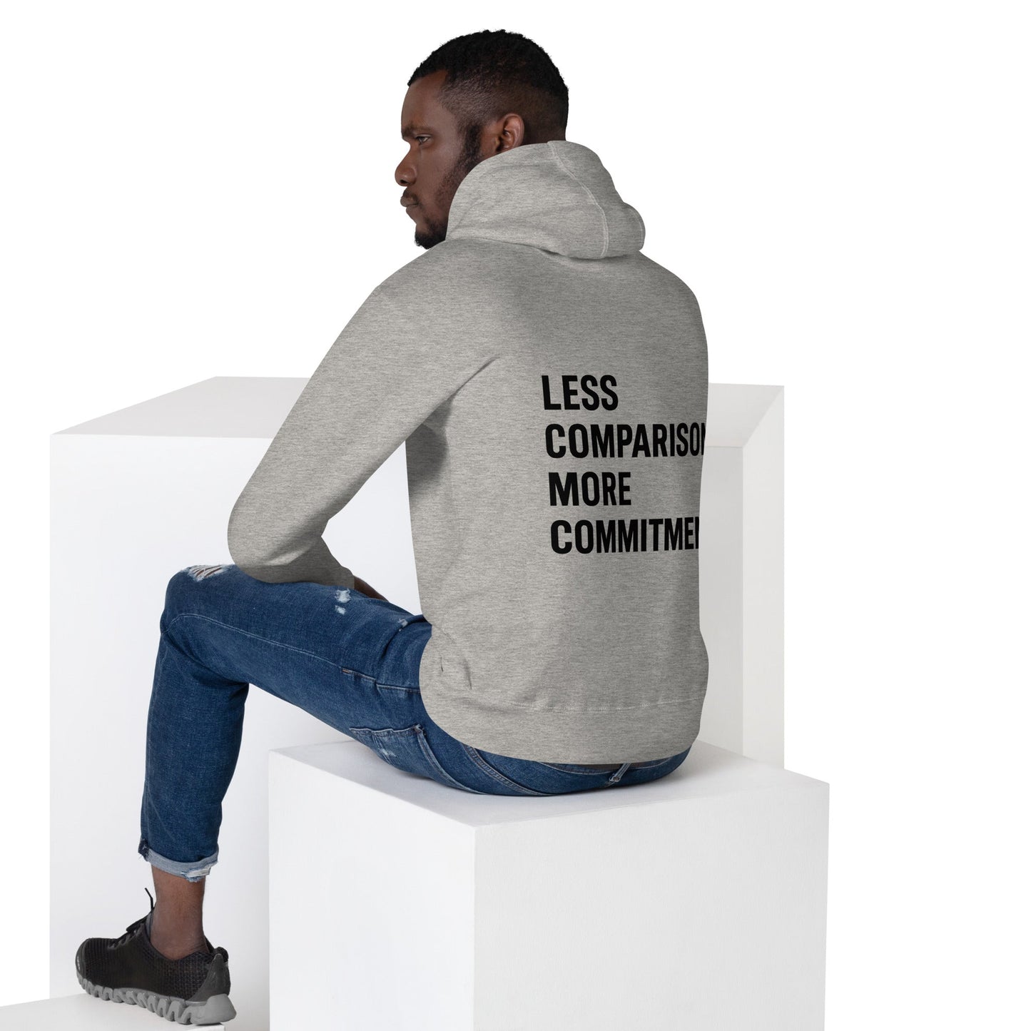 Unisex Hoodie Less comparison. More commitment. light - XL, Carbon Grey image