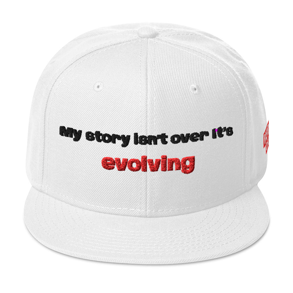 My Story Isn’t Over – It’s Evolving – Verses of Life Snapback - White image