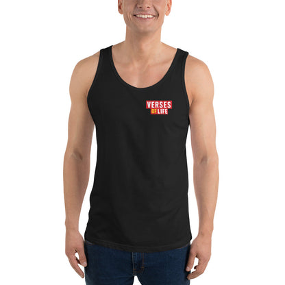 Verses of Life Classic Unisex Tank – “I Lift Myself Daily” (Dark Color Edition) - Black, M image