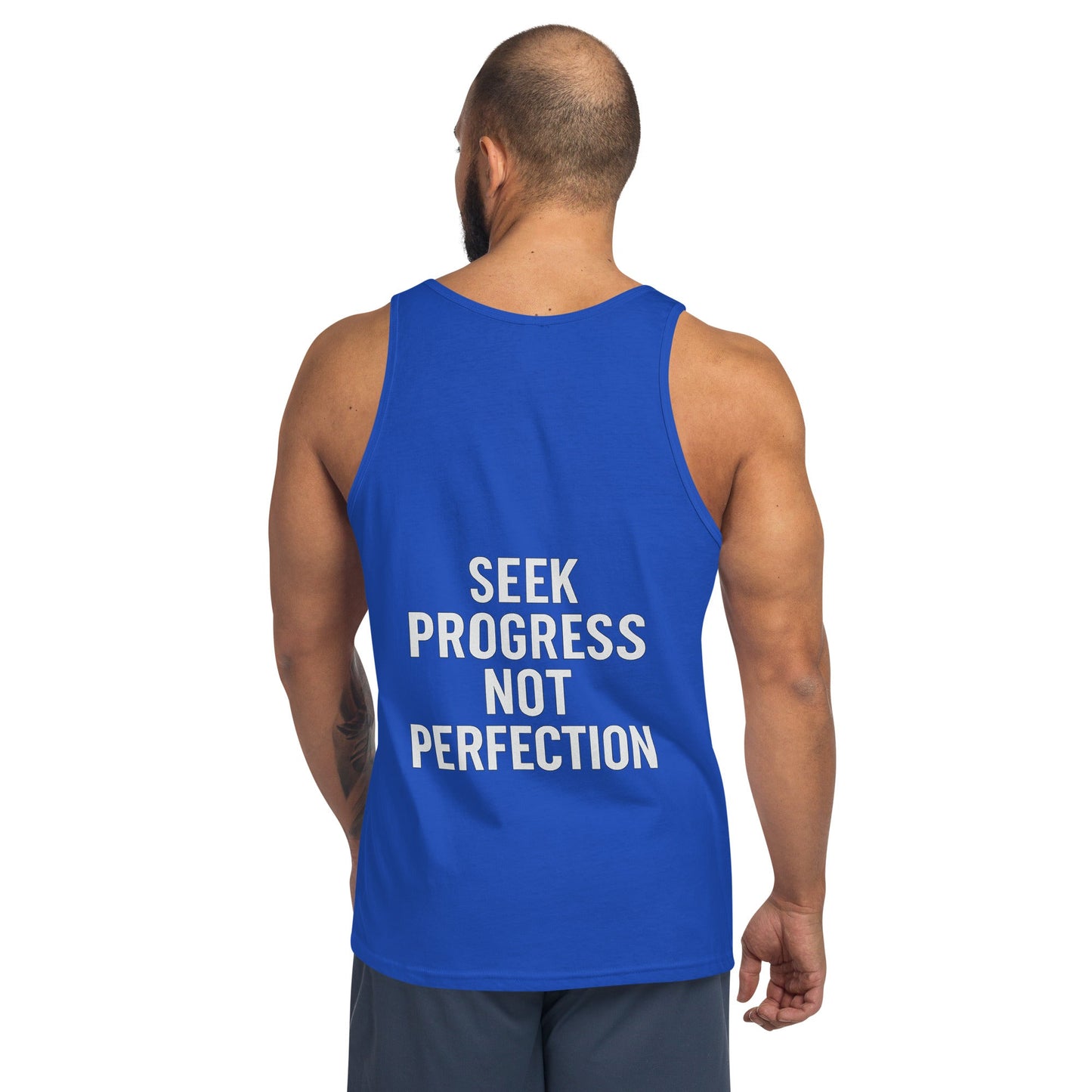 Verses of Life Classic Tank – “Seek Progress Not Perfection” (Dark Color Edition) image 5