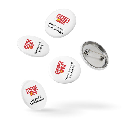 Verses of Life – Set of 5 Inspirational Pin Buttons image 0