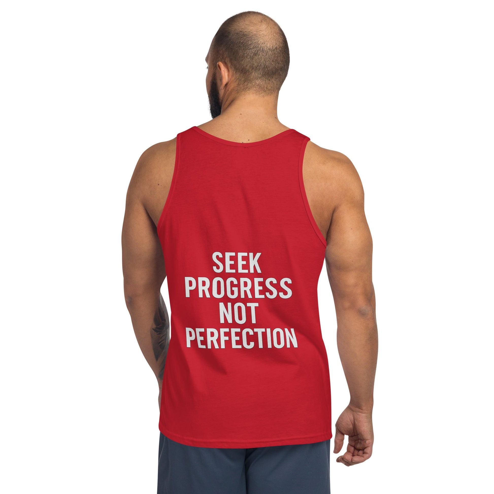 Verses of Life Classic Tank – “Seek Progress Not Perfection” (Dark Color Edition) image 13