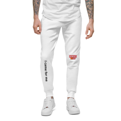 Verses of Life Unisex Fleece Sweatpants – “I came for me” (Light Color Edition) image 0