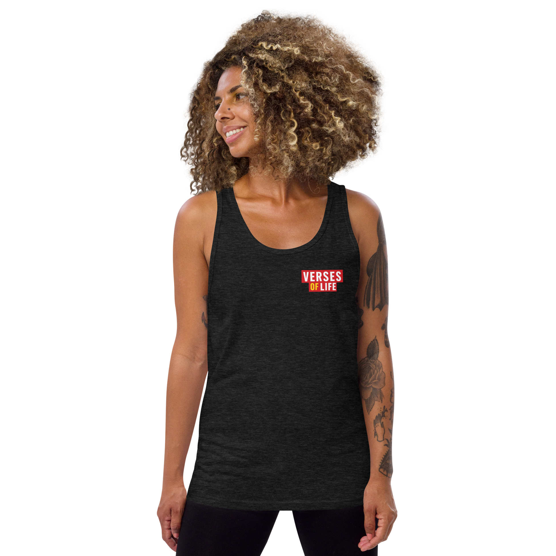 Verses of Life Classic Unisex Tank – “No Blueprint. No Pressure. Just Me Doing Me.” (Dark Color Edition) image 11