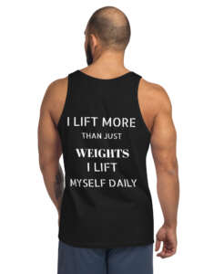 Verses of Life Classic Unisex Tank – “I Lift Myself Daily” (Dark Color Edition)