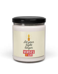 Verses of Life Affirmation Candle – “Let your light linger”