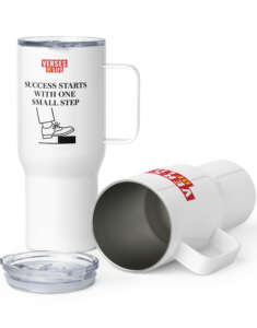 Verses of Life Travel Mug – “Success Starts with One Small Step”