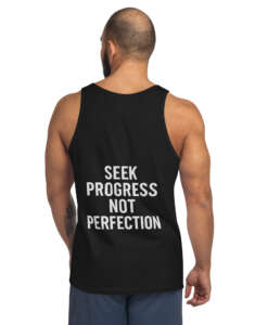 Verses of Life Classic Tank – “Seek Progress Not Perfection” (Dark Color Edition)