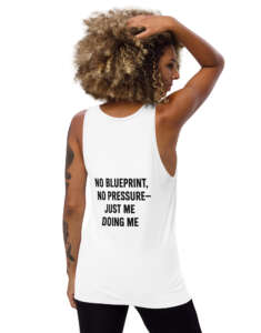 Verses of Life Classic Unisex Tank – “No Blueprint. No Pressure. Just Me Doing Me.” (Light Color Edition)