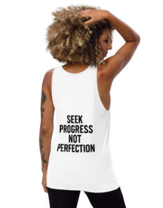 Verses of Life Classic Tank – “Seek Progress Not Perfection” (Light Color Edition)